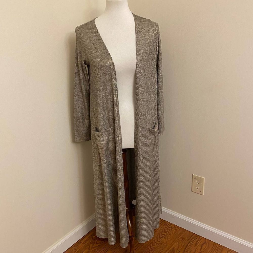 Lularoe Metallic Shimmer Long Cardigan Duster Small